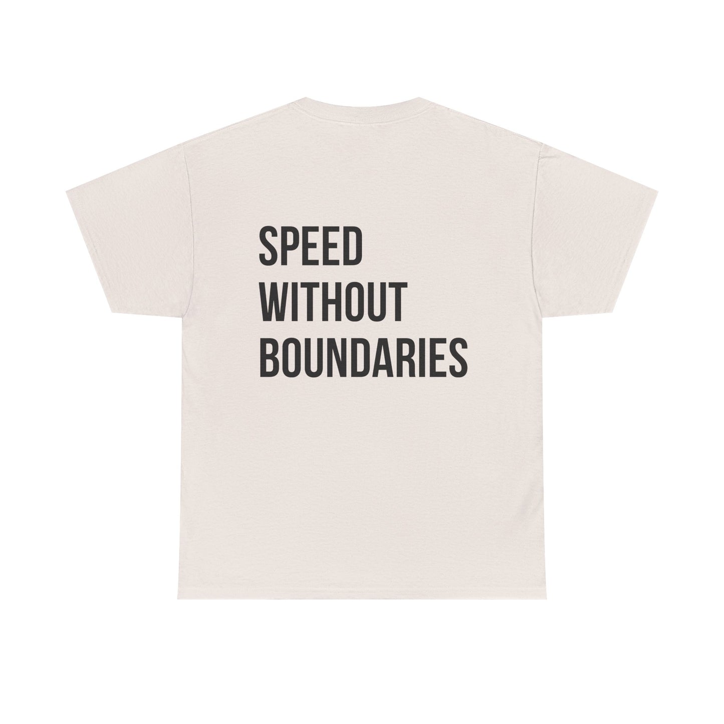 Pro Comfort Unisex Tee Shirt “Speed Without Boundaries Edition” By Revolution Society | Down To Earth Collection