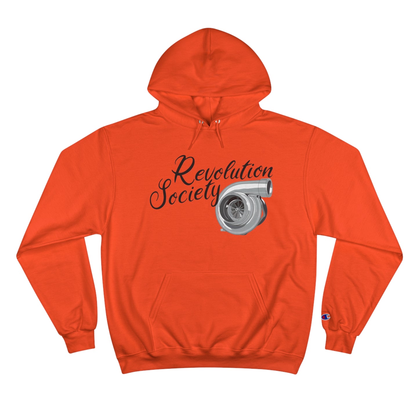 Champion Unisex Hoodie “In Boost We Trust Edition” by Revolution Society