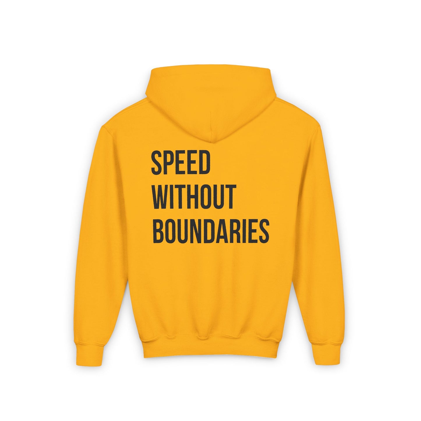 Pro Comfort Unisex Youth Hoodie “Speed Without Boundaries Edition” by Revolution Society | Down To Earth Collection