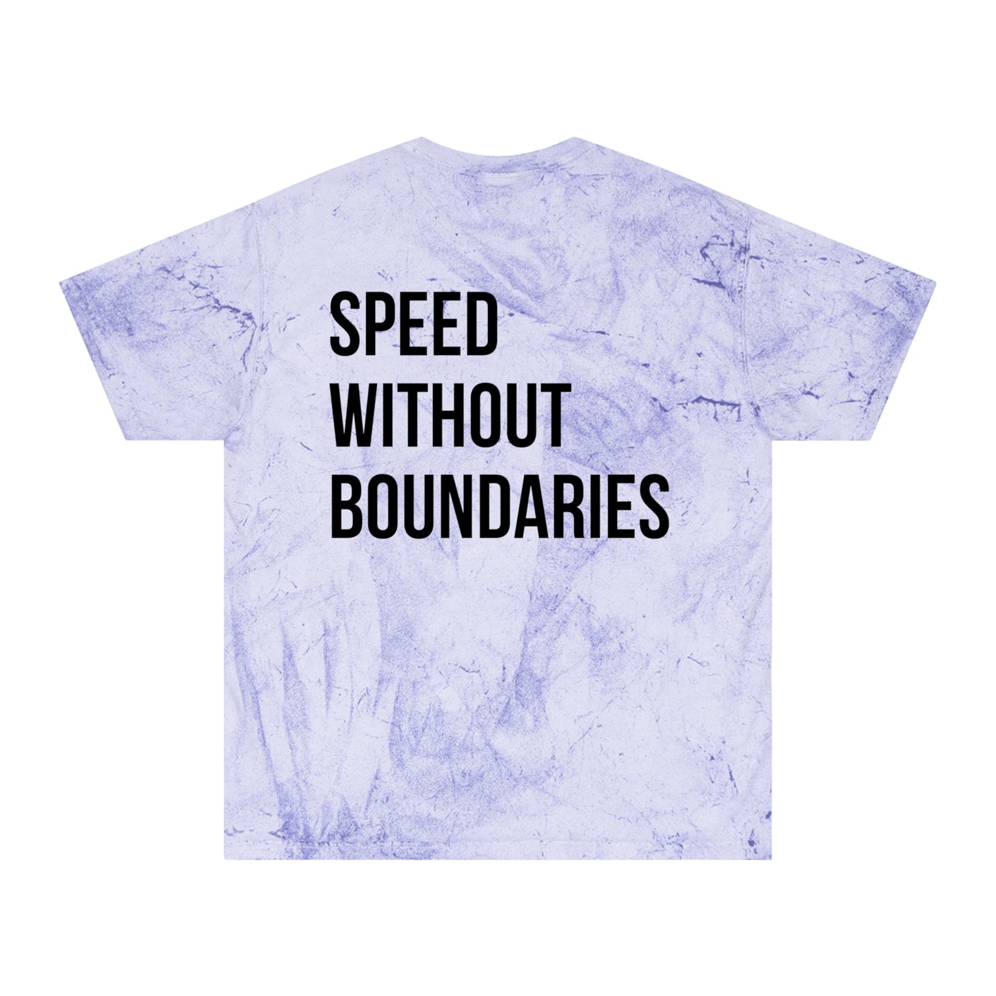 Color Blast Unisex Tee Shirt “Speed Without Boundaries Edition” by Revolution Society