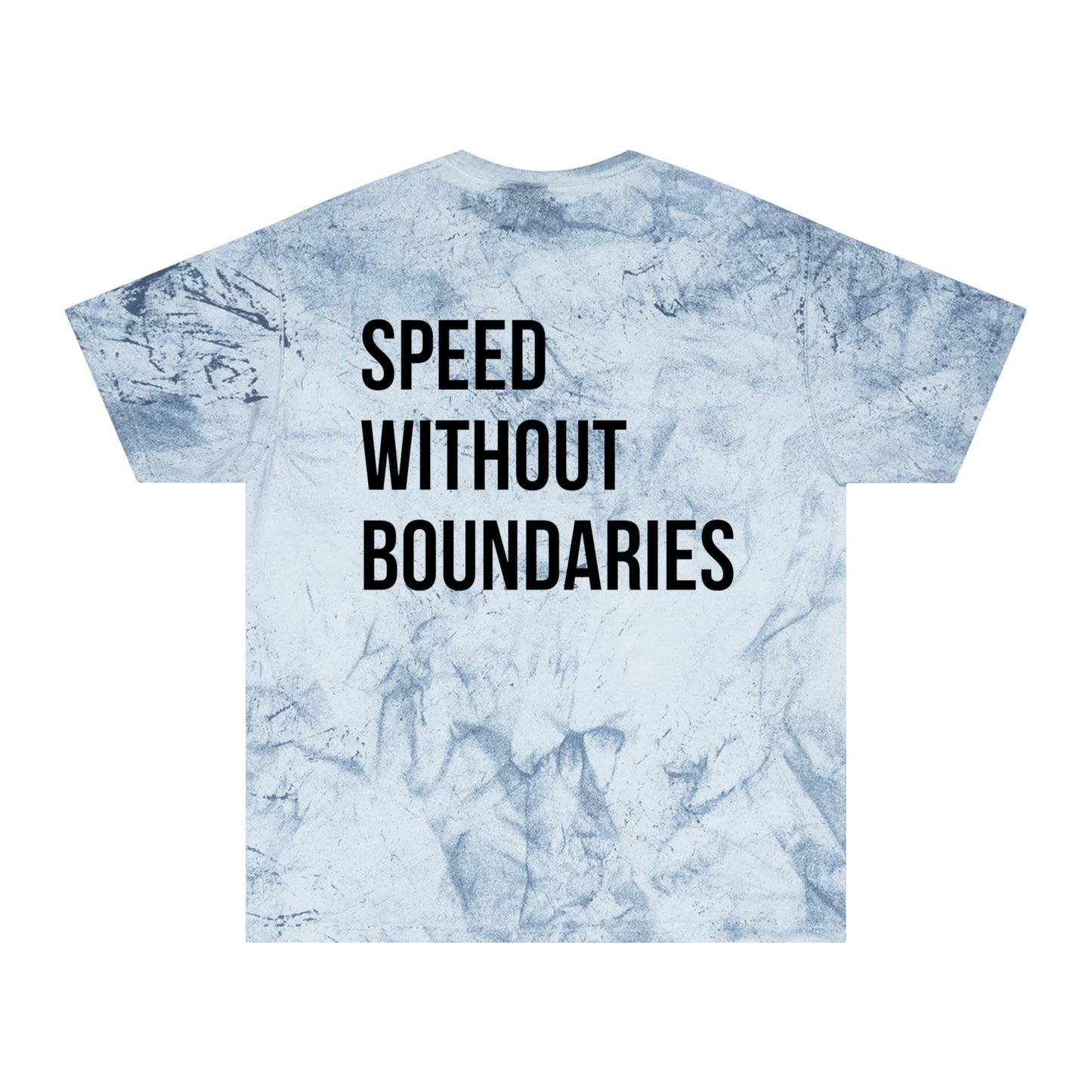 Color Blast Unisex Tee Shirt “Speed Without Boundaries Edition” by Revolution Society