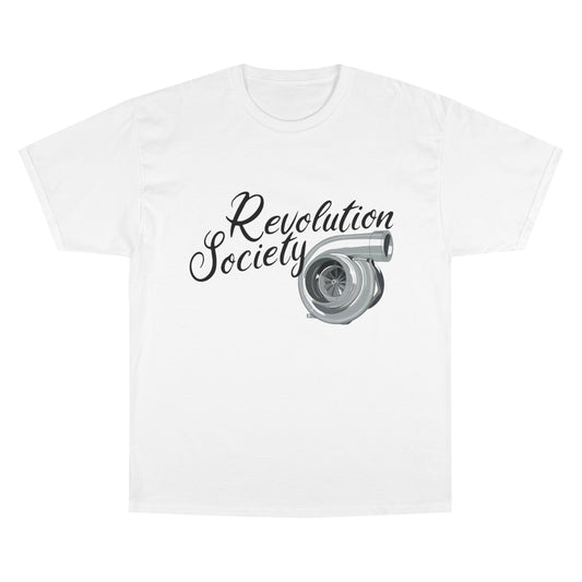 Champion Unisex Tee Shirt “In Boost We Trust Edition” by Revolution Society