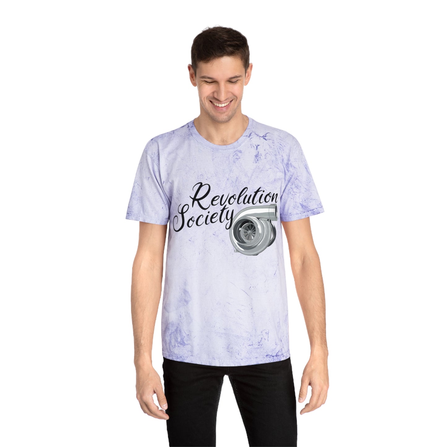 Color Blast Unisex Tee Shirt “Speed Without Boundaries Edition” by Revolution Society