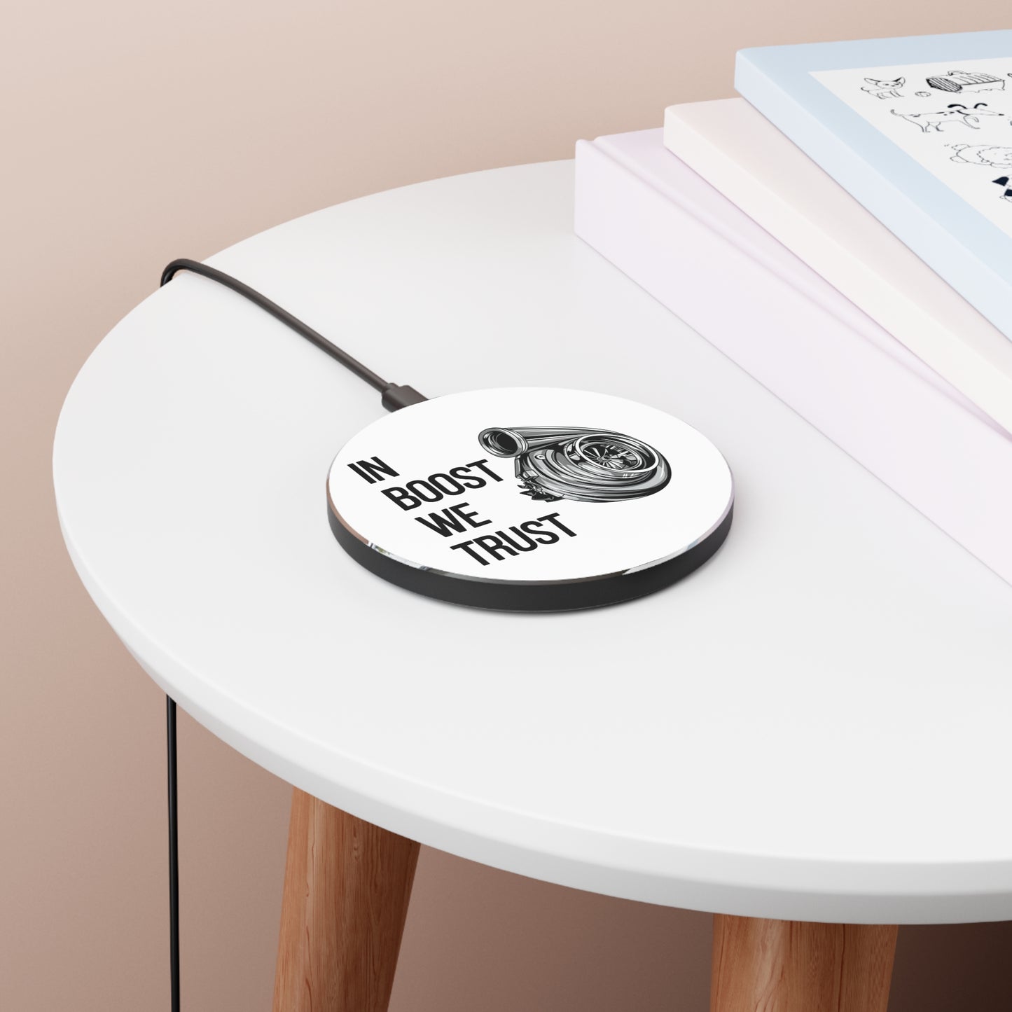 Fast Wireless Charger “In Boost We Trust Edition” by Revolution Society