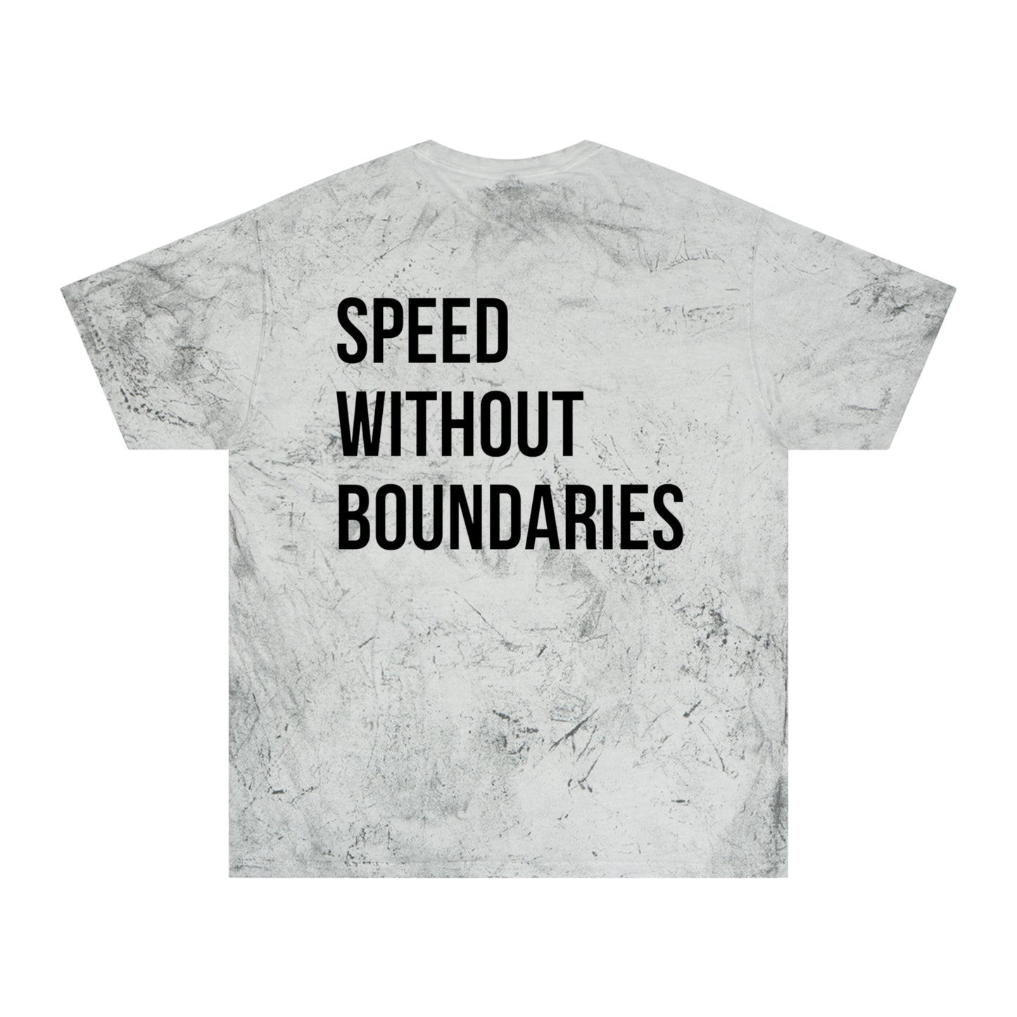 Color Blast Unisex Tee Shirt “Speed Without Boundaries Edition” by Revolution Society