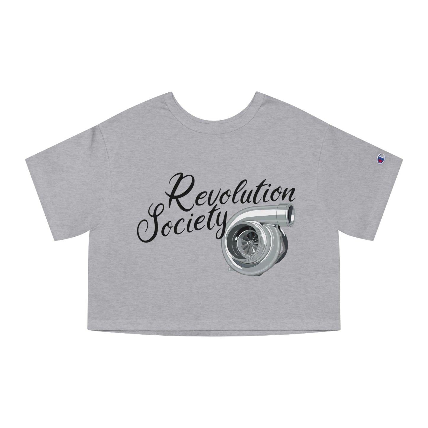 Champion Women’s Cropped T-Shirt “Speed Without Boundaries Edition” by Revolution Society