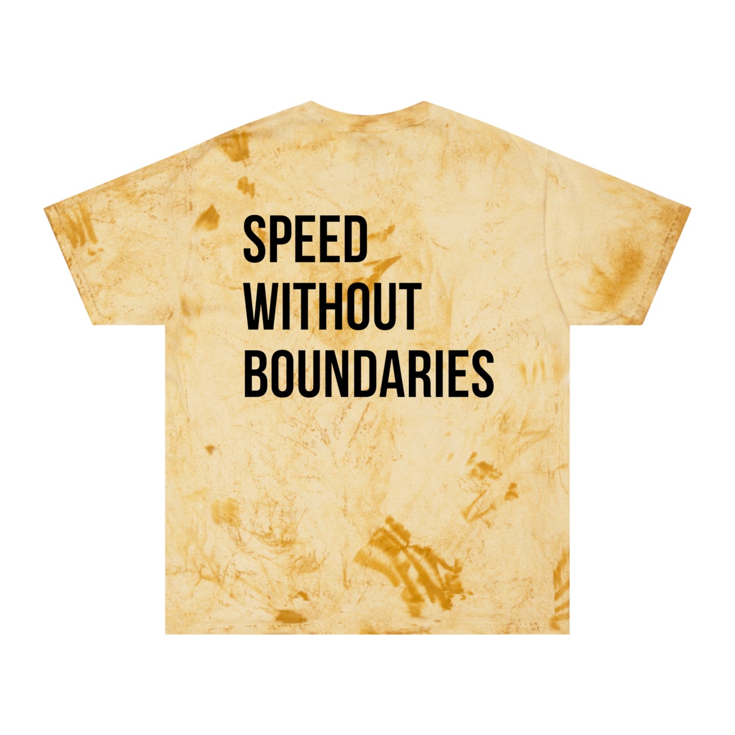 Color Blast Unisex Tee Shirt “Speed Without Boundaries Edition” by Revolution Society