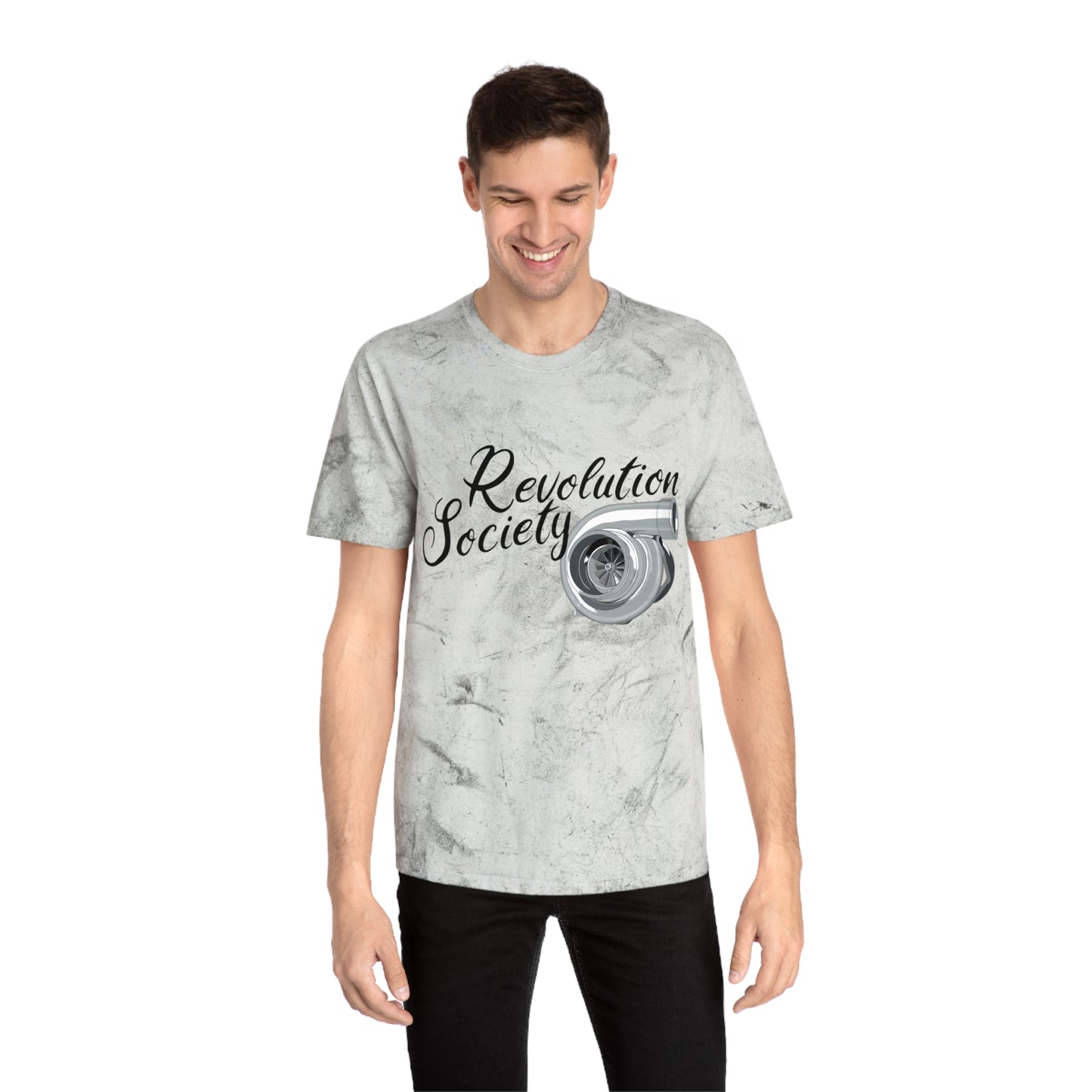 Color Blast Unisex Tee Shirt “Speed Without Boundaries Edition” by Revolution Society