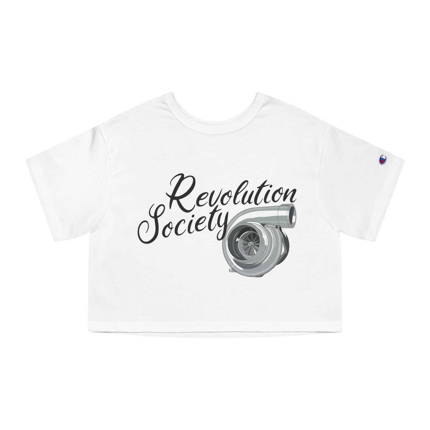 Champion Women’s Cropped T-Shirt “Speed Without Boundaries Edition” by Revolution Society