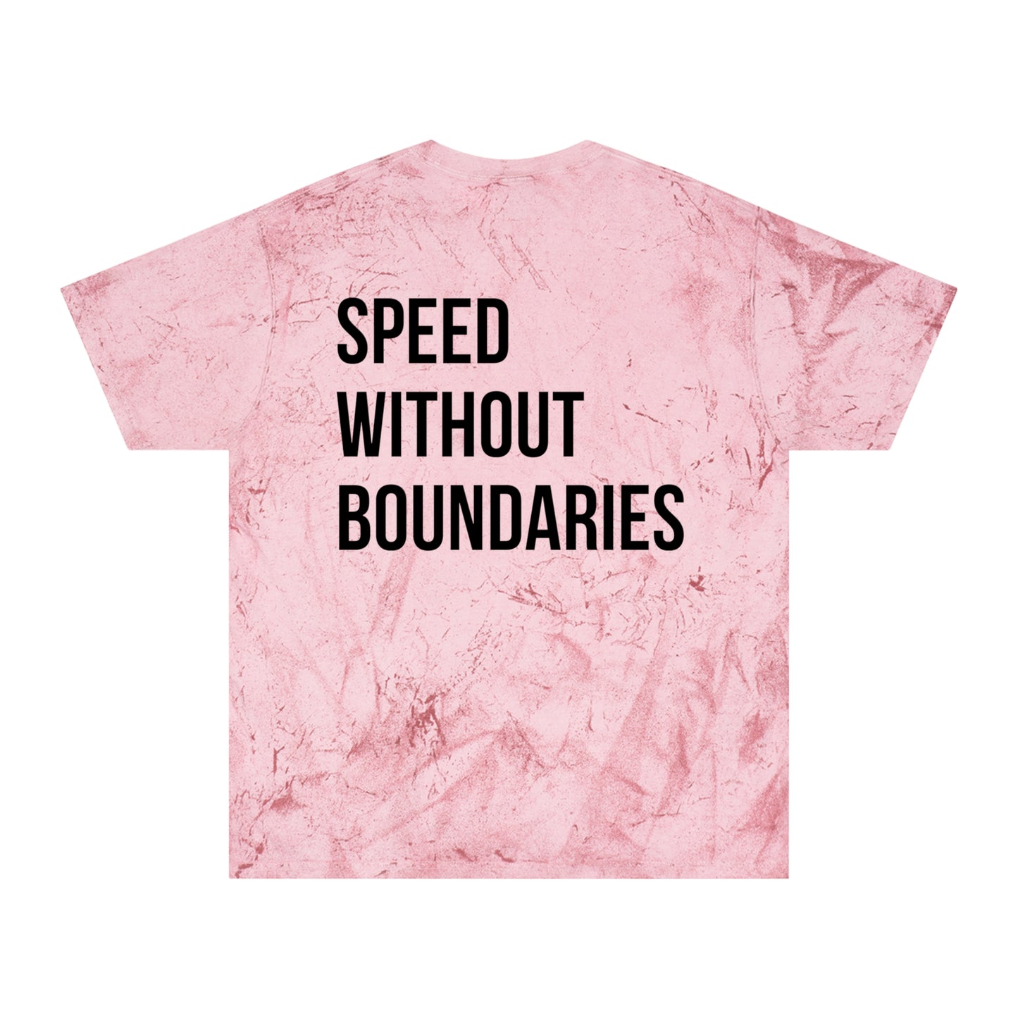 Color Blast Unisex Tee Shirt “Speed Without Boundaries Edition” by Revolution Society