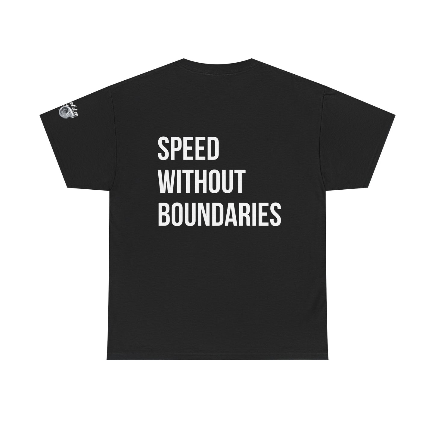 Pro Comfort Unisex Tee Shirt “Speed Without Boundaries Edition” By Revolution Society | Down To Earth Collection