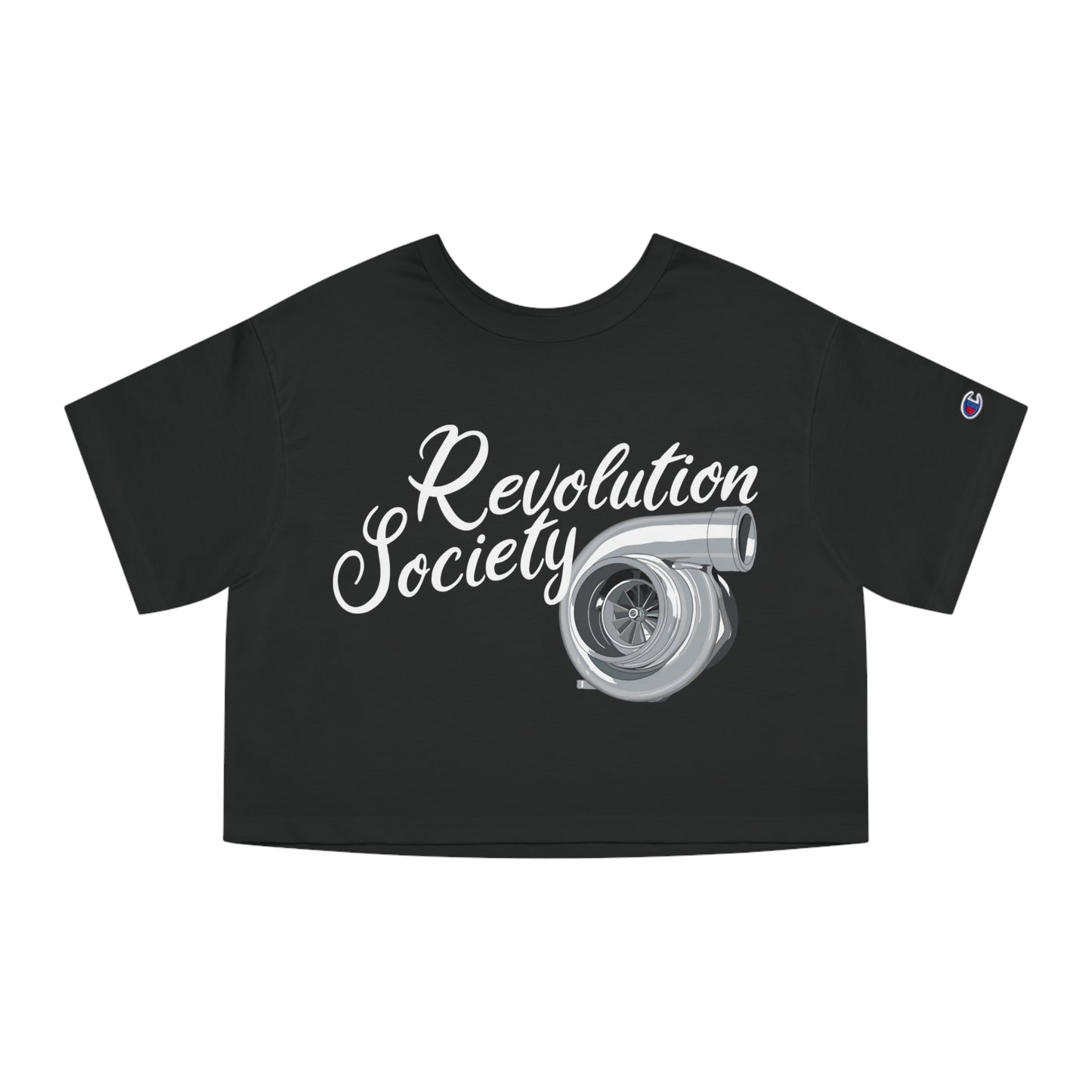 Champion Women’s Cropped T-Shirt “Speed Without Boundaries Edition” by Revolution Society